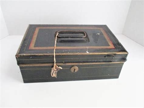 antique metal box value|black metal box.